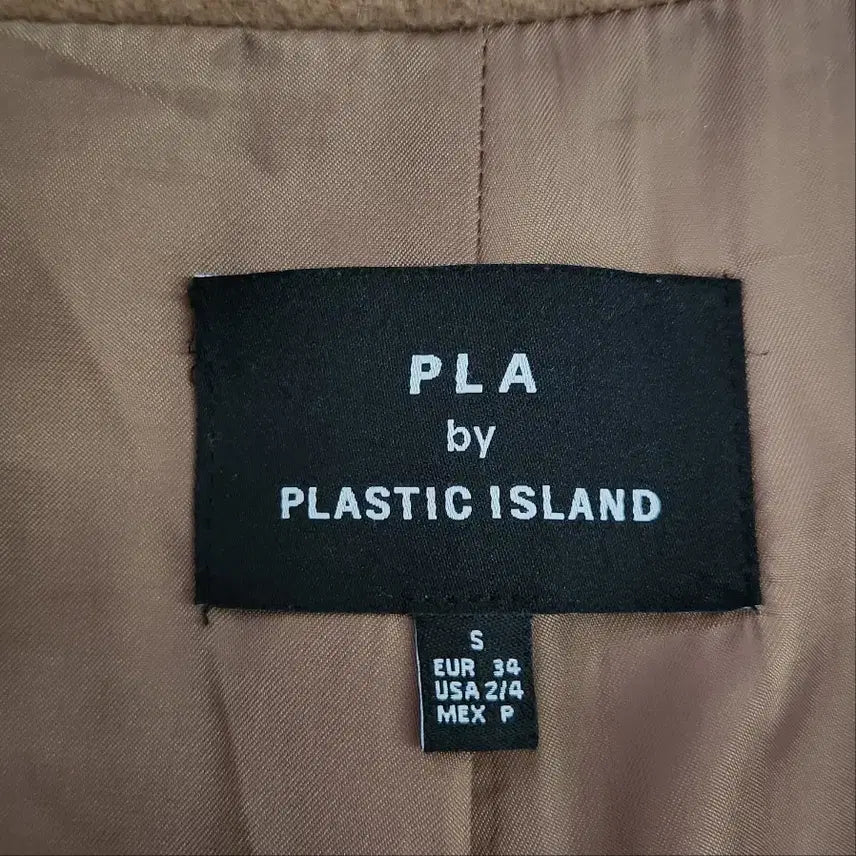 [BUNJANG] Plastic Island Wool Blend Long Coat (S) / 플라스틱 아일랜드(PLA) 울 혼방 롱 코트  S