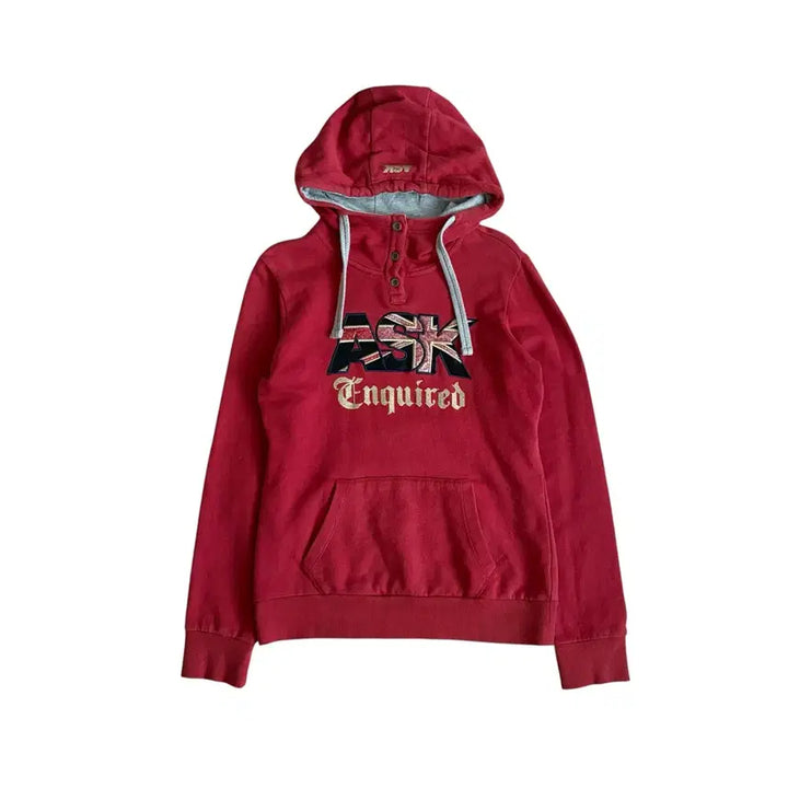 [BUNJANG] Ask Glitter Logo High-Neck Hoodie / Ask 에스크 후드티