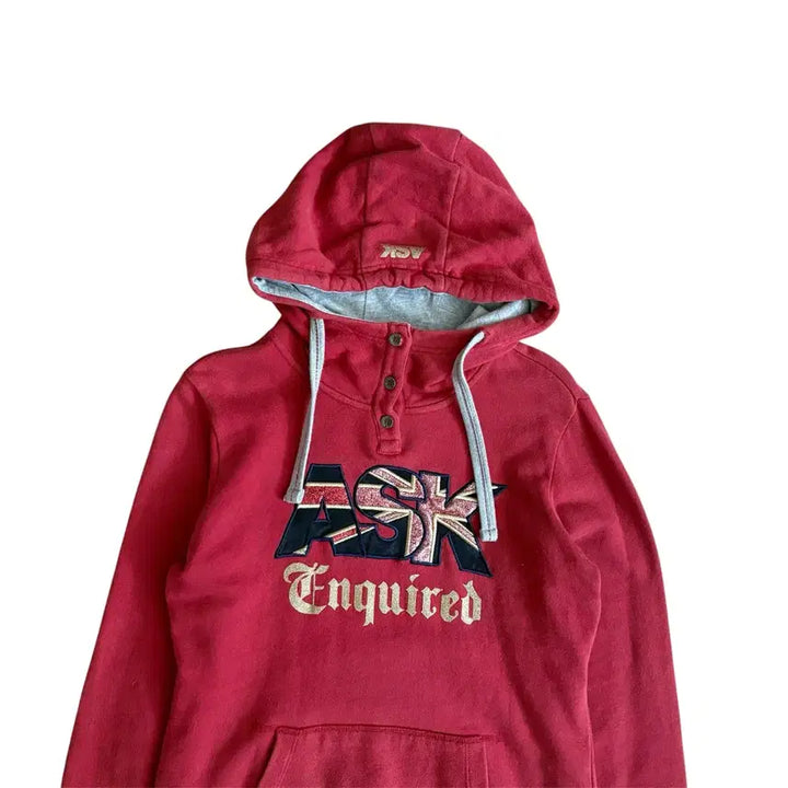 [BUNJANG] Ask Glitter Logo High-Neck Hoodie / Ask 에스크 후드티