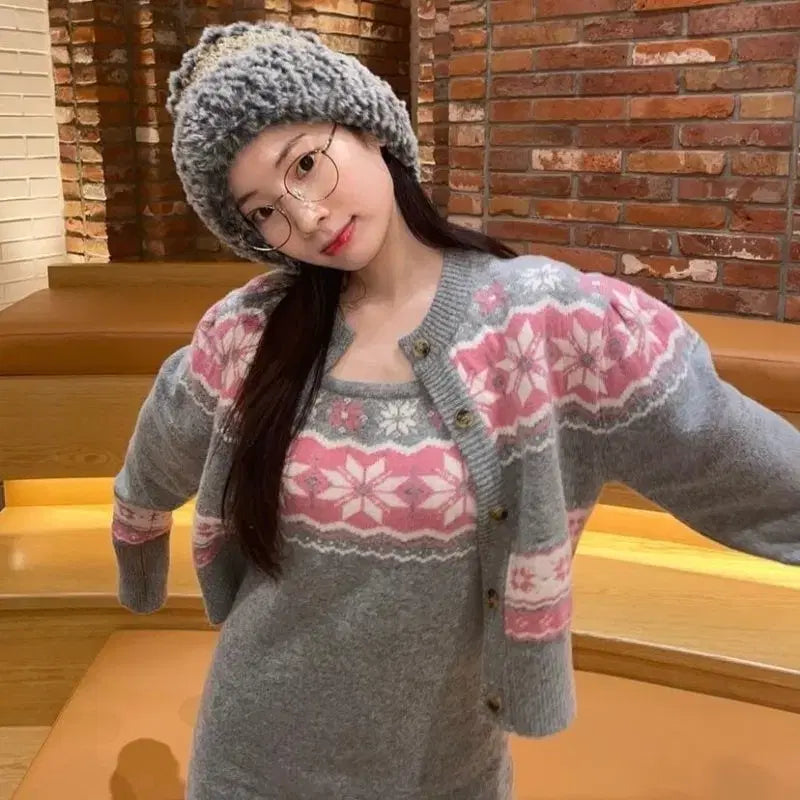 [BUNJANG] InstantFunk Jacquard Wool Cardigan / 인스턴트펑크 자카드 울 가디건