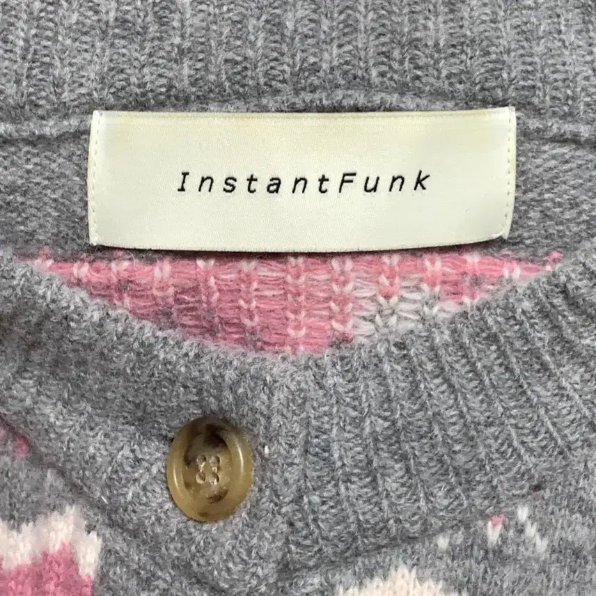 [BUNJANG] InstantFunk Jacquard Wool Cardigan / 인스턴트펑크 자카드 울 가디건