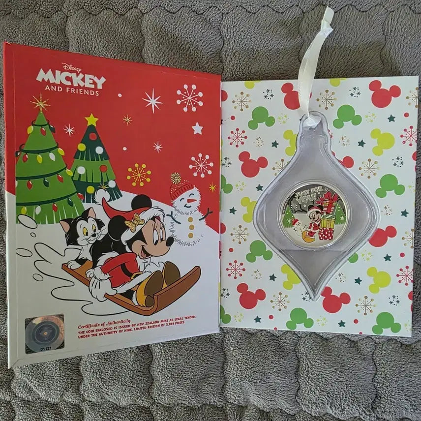 [BUNJANG] Disney Mickey Mouse 1oz Silver Coin Ornament Set / 디즈니 미키마우스 시즌그리팅 오너먼트 은화세트