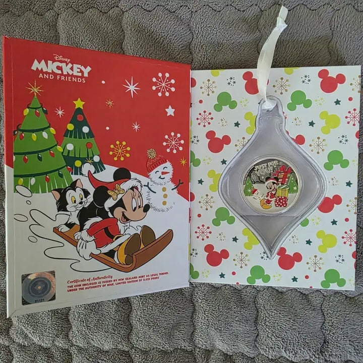 [BUNJANG] Disney Mickey Mouse 1oz Silver Coin Ornament Set / 디즈니 미키마우스 시즌그리팅 오너먼트 은화세트