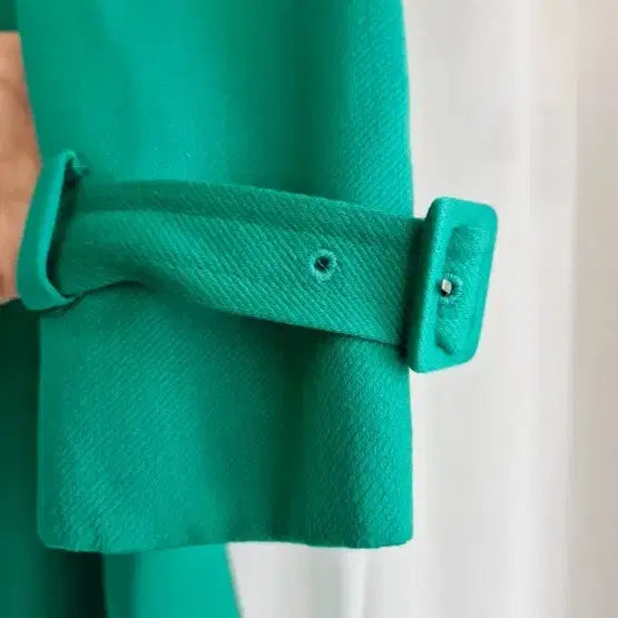 [BUNJANG] Reneyvon Emerald Green Trench Coat / 레니본 에메랄드그린 트렌치 코트