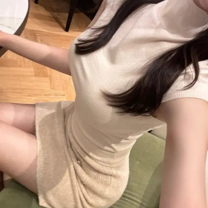 [BUNJANG] Knit Top and Skirt Set / 니트티+스커트 세트
