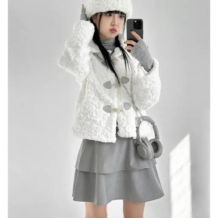 [BUNJANG] Gray Frill Midi Skirt / 프릴 스커트 그레이