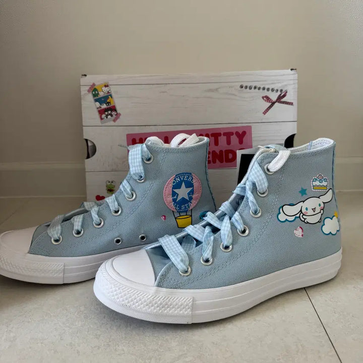 [BUNJANG] Converse Cinnamoroll Chuck Taylor All Star Baby Blue Sneakers / 산리오 컨버스 척테일러 올스타 시나모롤 베이비 블루