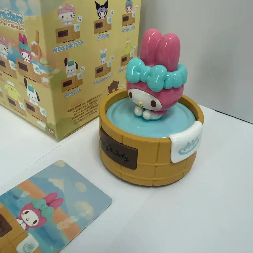 [BUNJANG] Sanrio Spinning Onsen Series My Melody Wind-up Figure / 산리오 스피닝온천시리즈 태엽피규어_마이멜로디
