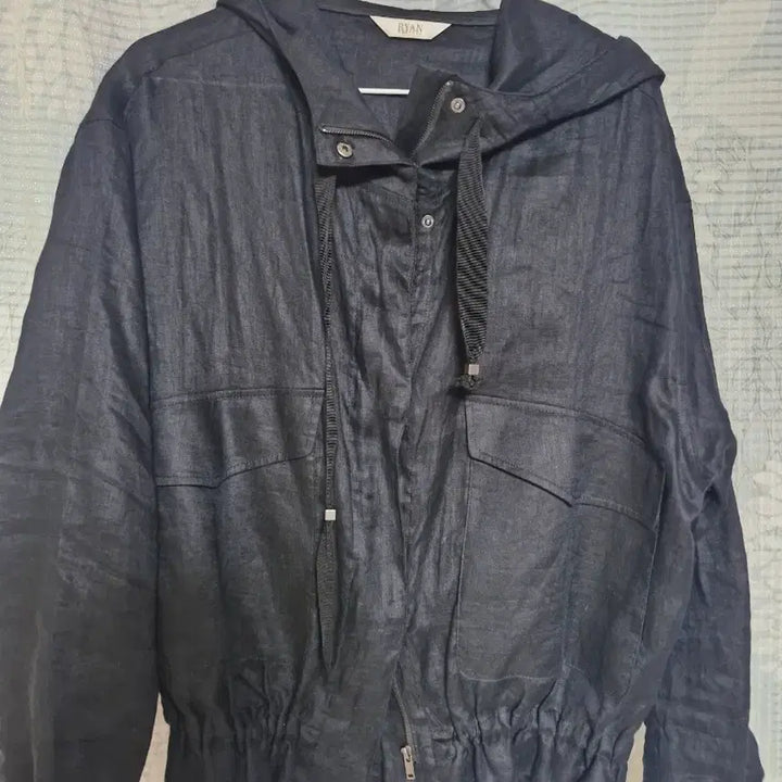 [SOLD OUT] RYAN 후드 린넨 블루종 자켓