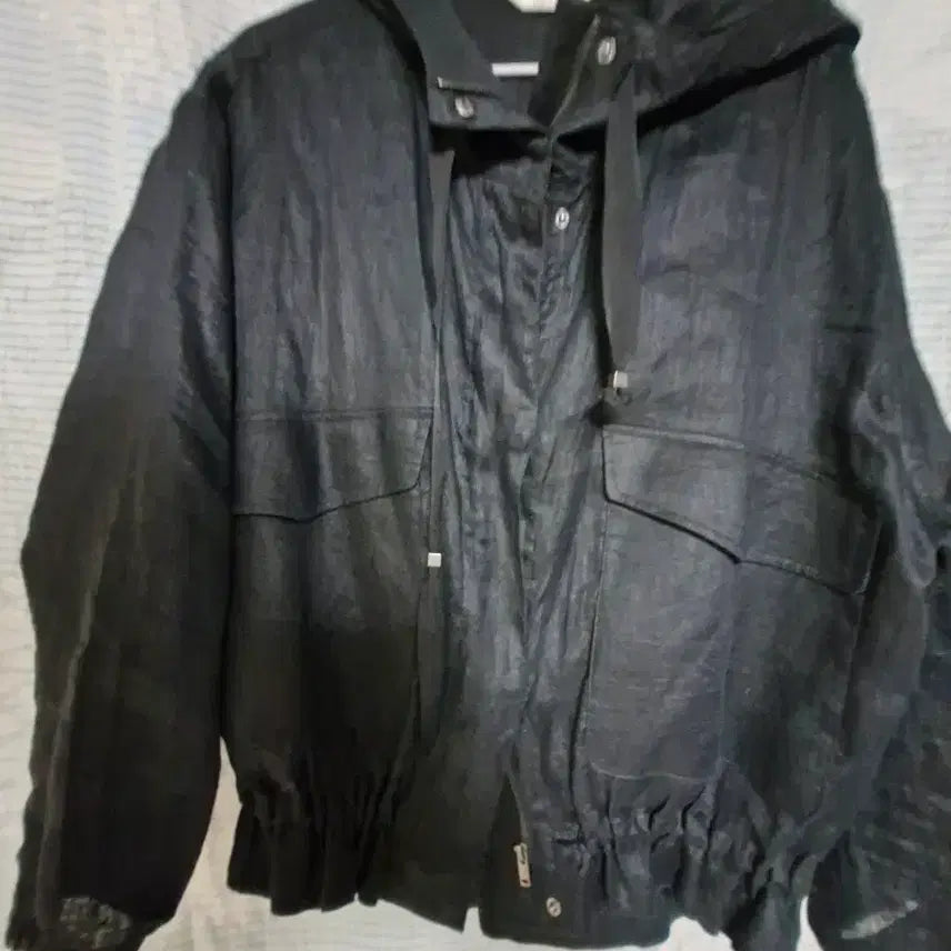 [SOLD OUT] RYAN 후드 린넨 블루종 자켓