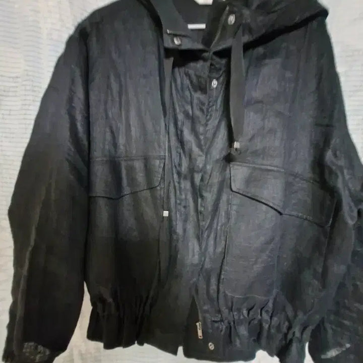[SOLD OUT] RYAN 후드 린넨 블루종 자켓