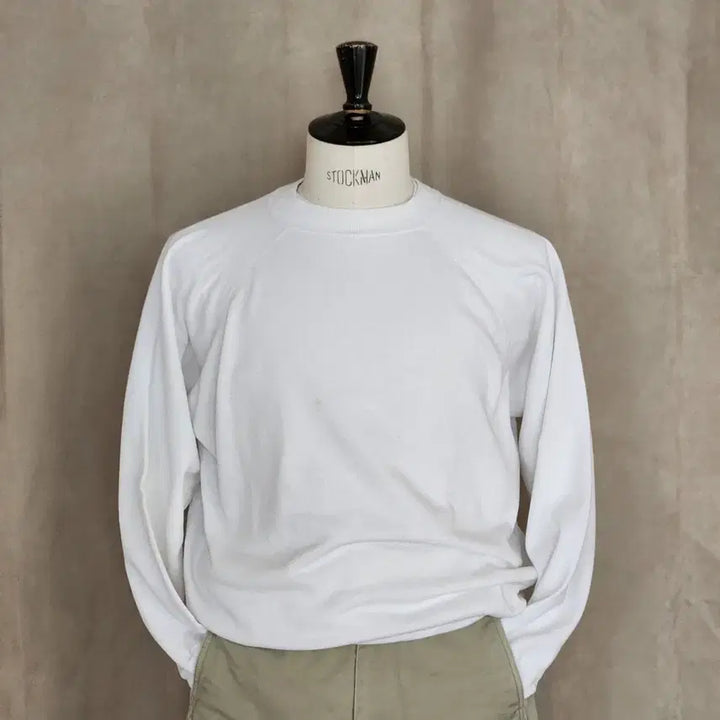 [BUNJANG] Hanes Blank Crewneck Sweatshirt / 90s 빈티지 USA Hanes 헤인즈 무지 맨투맨 화이트 XL