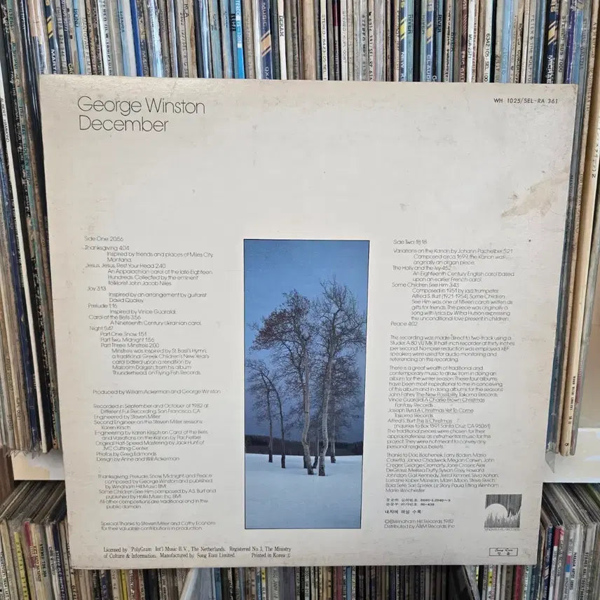 [BUNJANG] George Winston December LP Vinyl Record (Mint Condition) / 조지 윈스턴 December LP판 민트급