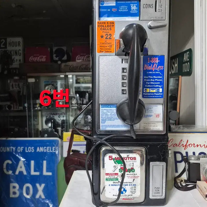 [BUNJANG] Vintage PTS Public Telephone / 빈티지/레트로 미국에서 실사용한 코인사용  주물 공중전화기 선택구매