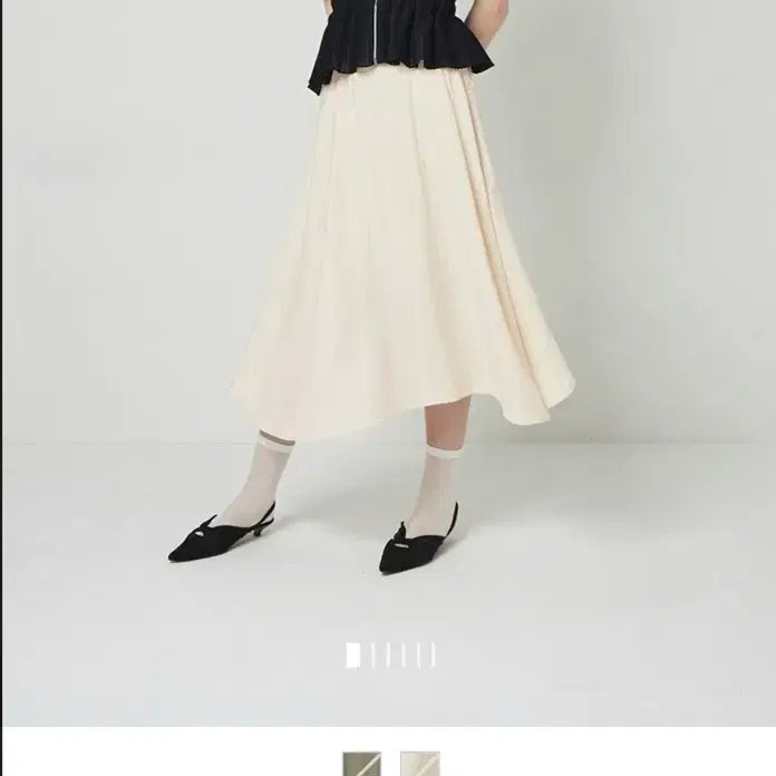 [BUNJANG] System One-Tuck Banding Midi Skirt / 한섬 시스템 원턱 밴딩 스커트 치마