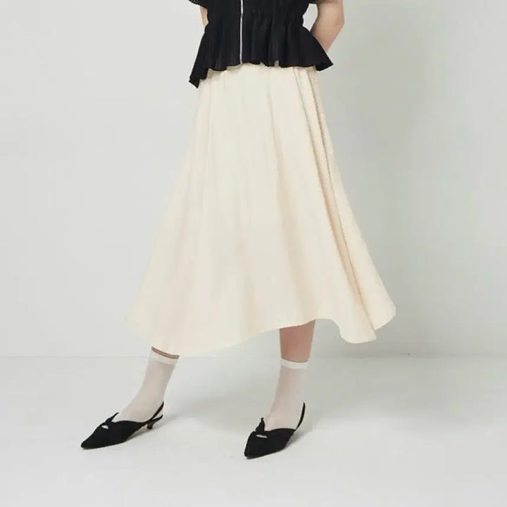 [BUNJANG] System One-Tuck Banding Midi Skirt / 한섬 시스템 원턱 밴딩 스커트 치마
