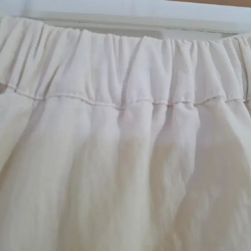 [BUNJANG] Summer Crinkled Cotton Skirted Wide Leg Pants / 여름  요즘유행하는  스커트달린  바스락 면밴딩   통바지 28까지