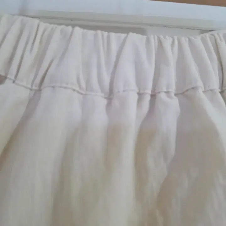 [BUNJANG] Summer Crinkled Cotton Skirted Wide Leg Pants / 여름  요즘유행하는  스커트달린  바스락 면밴딩   통바지 28까지