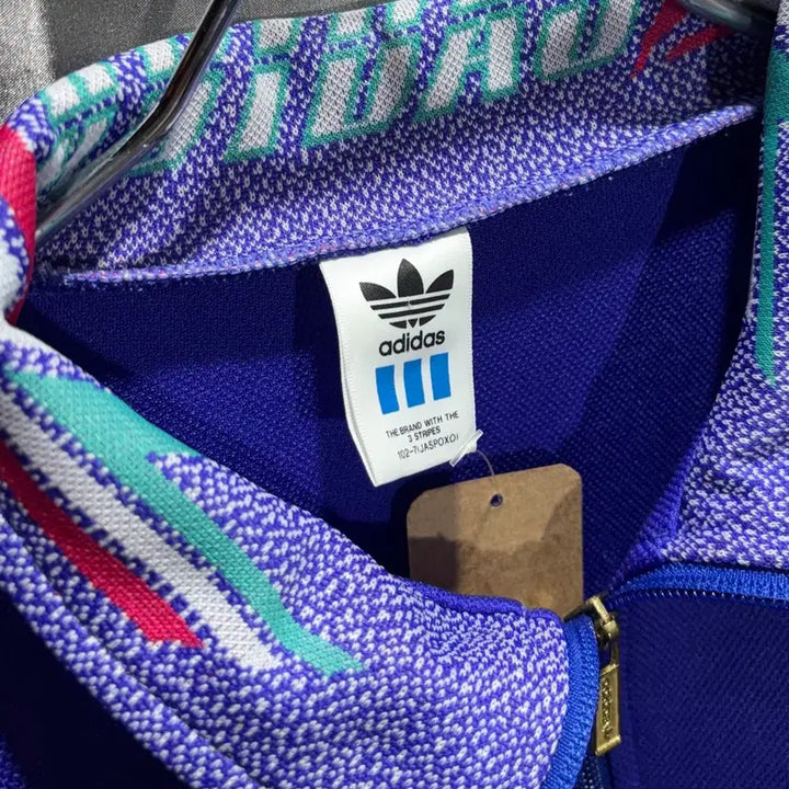 [BUNJANG] Adidas 90s Firebird Pattern Track Top / L 아디다스 90s 파이어버드 패턴 퍼플 트랙탑