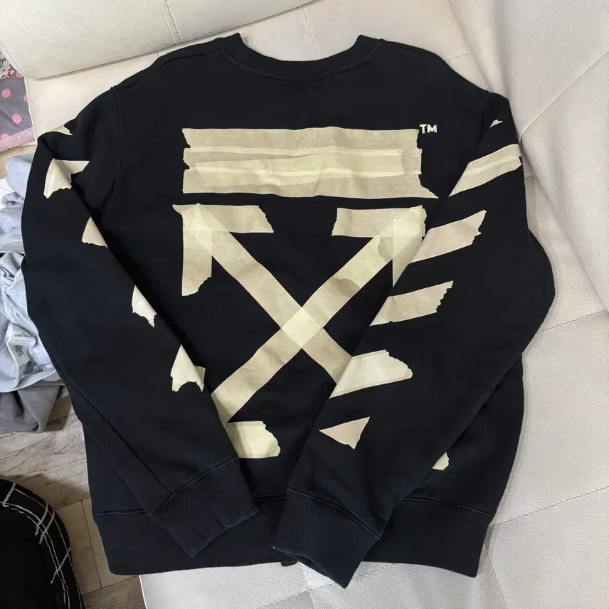[SOLD OUT] [정품] 오프화이트 테이프 에로우 맨투맨