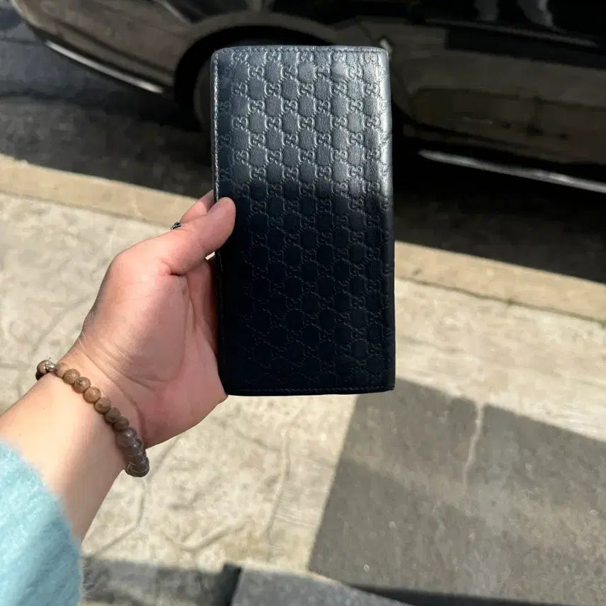 [BUNJANG] Gucci Micro Guccissima Long Wallet Black / 구찌 마이크로 시마 장지갑 블랙