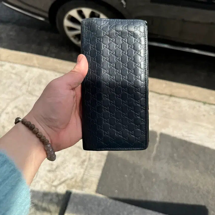 [BUNJANG] Gucci Micro Guccissima Long Wallet Black / 구찌 마이크로 시마 장지갑 블랙