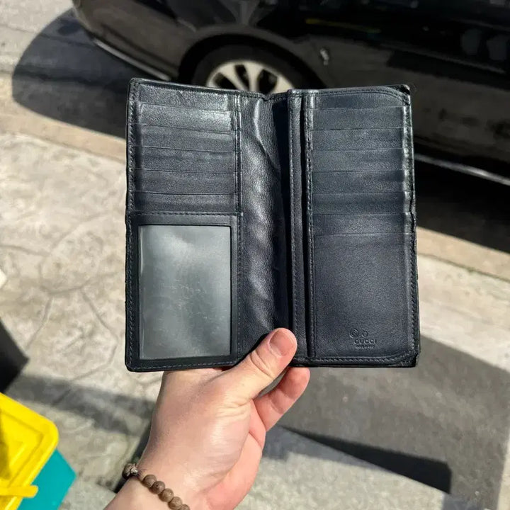 [BUNJANG] Gucci Micro Guccissima Long Wallet Black / 구찌 마이크로 시마 장지갑 블랙