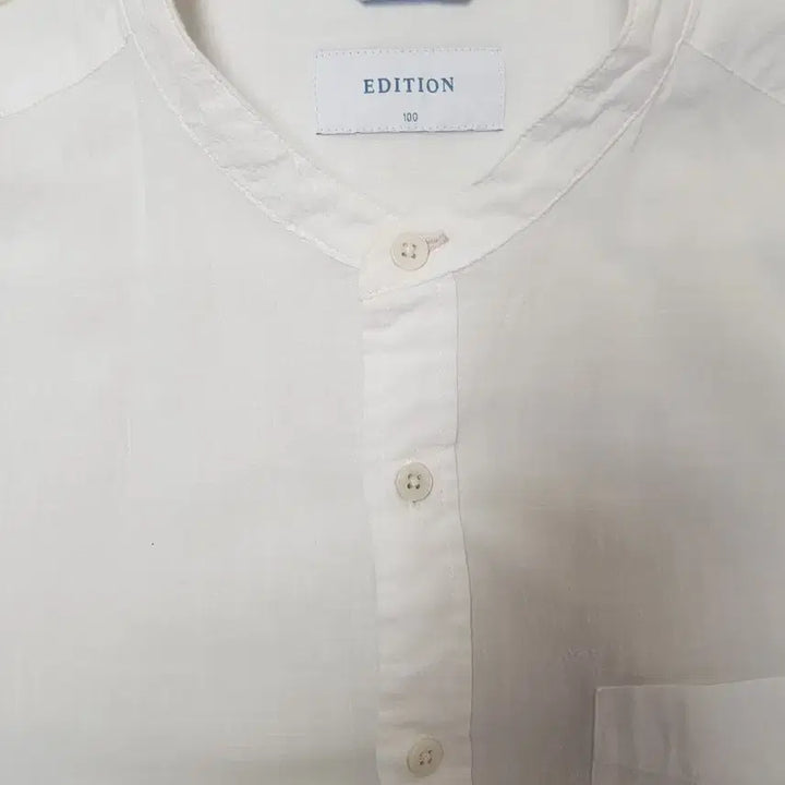 [SOLD OUT] 에디션 헨리넥 긴팔 셔츠 화이트