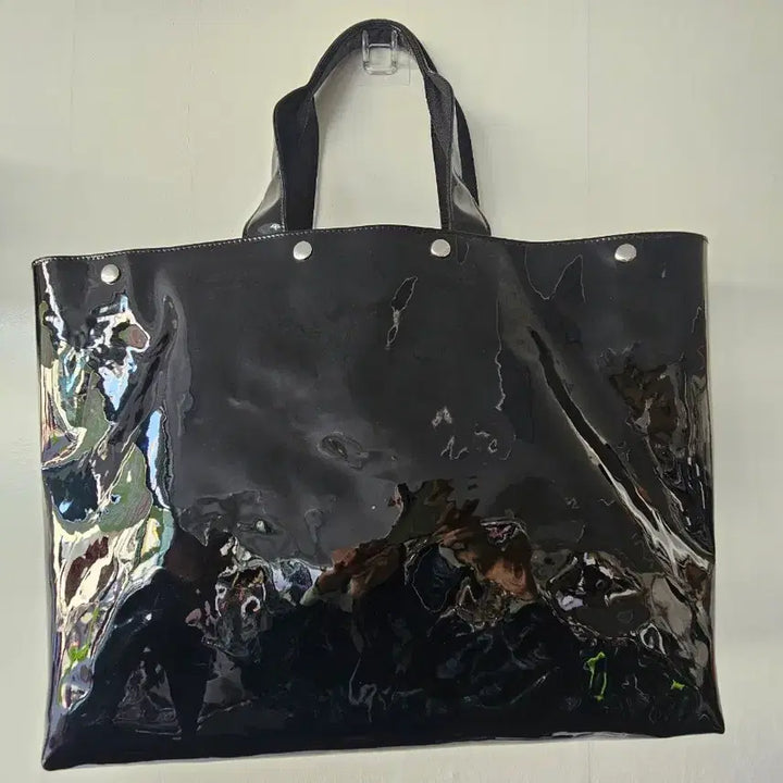 [BUNJANG] Adidas Enamel Shopper Bag / 아디다스 블랙 에나멜 쇼퍼백