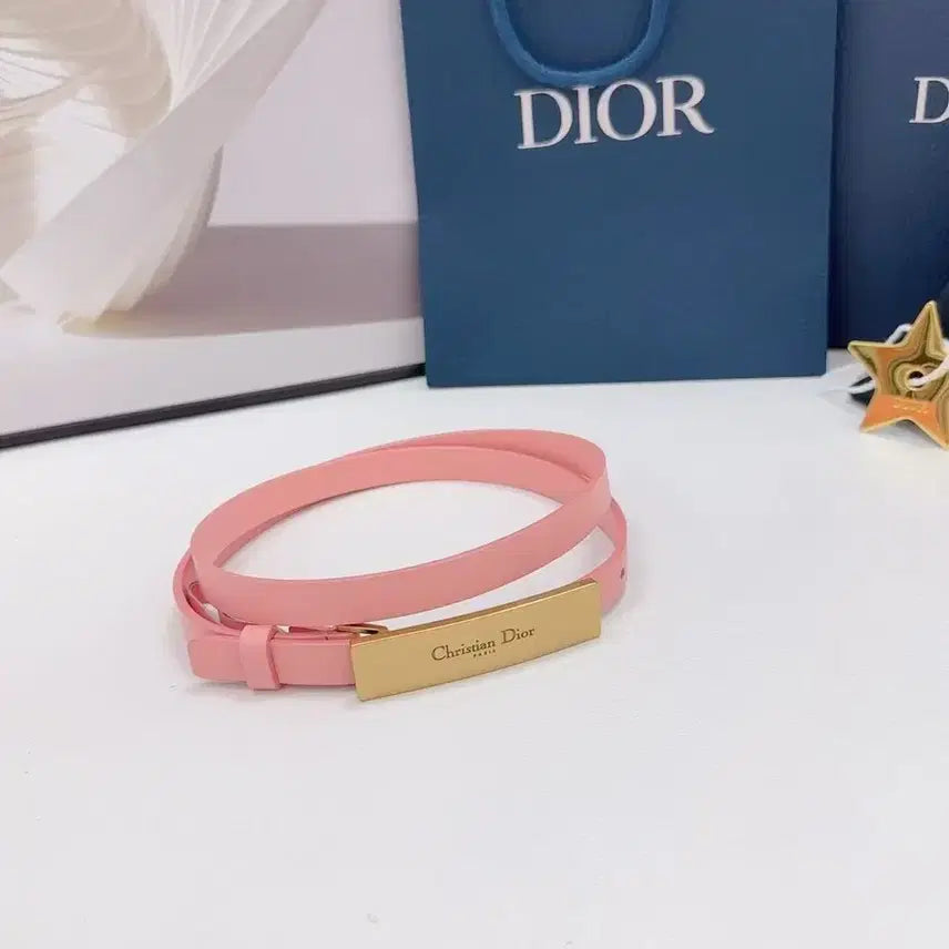 [SOLD OUT] 디올 여성 벨트 85사이즈 폭 2.0cm 핑크색상입니다