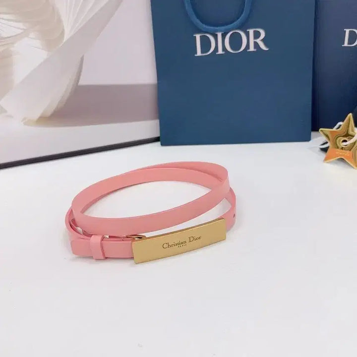 [SOLD OUT] 디올 여성 벨트 85사이즈 폭 2.0cm 핑크색상입니다