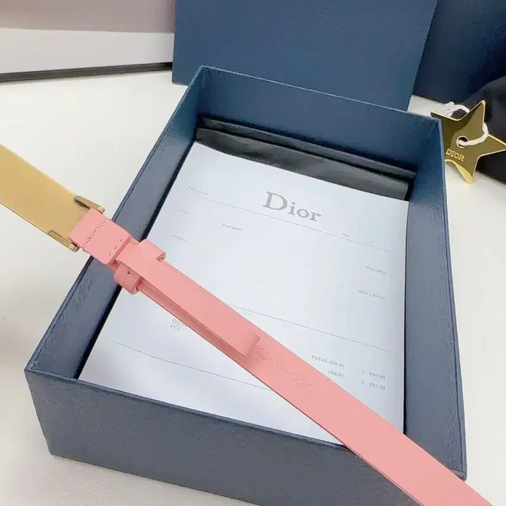[SOLD OUT] 디올 여성 벨트 85사이즈 폭 2.0cm 핑크색상입니다