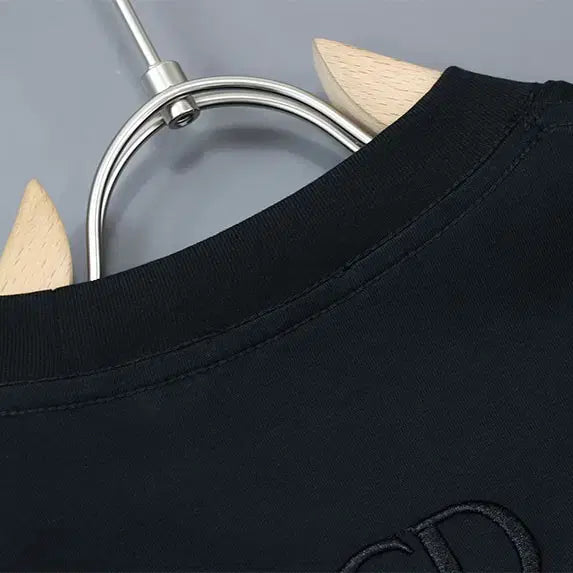 [BUNJANG] Dior Classic Reverse Initial Embroidered Logo Round T-shirt / 클래식 리버스 이니셜 자수로고 라운드 티셔츠