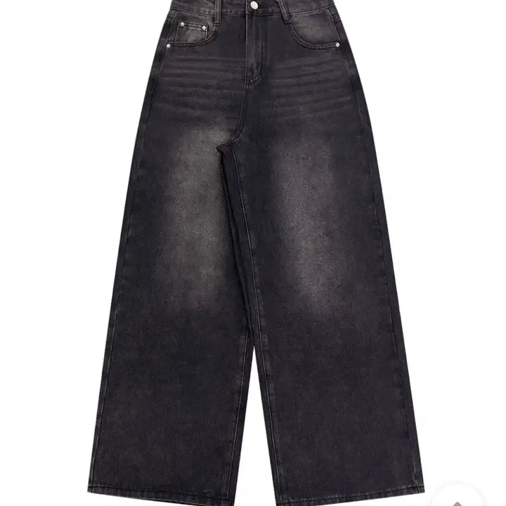 [BUNJANG] Modimood Nerdy Catbrush Black Wide Pants / [새상품] 모디무드 너디 캣브러쉬 워싱 와이드팬츠 흑청 S