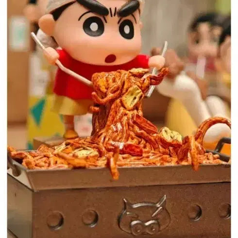 [SOLD OUT] 새상품)짱구는못말려 신짱이 요리를 도와줘요 리멘트 음식 피규어 철판볶음면