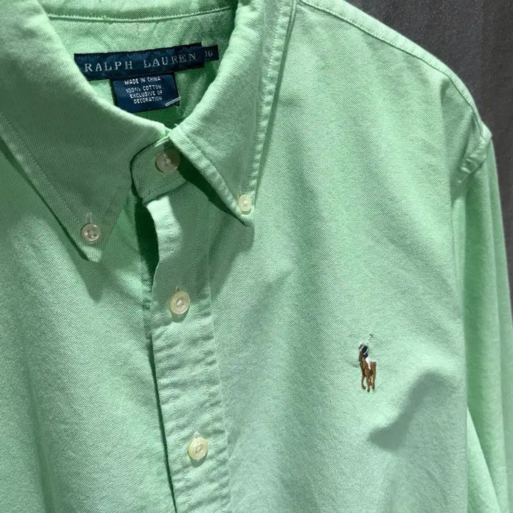 [SOLD OUT] L 폴로랄프로렌 클래식핏 라이트그린 코튼 셔츠