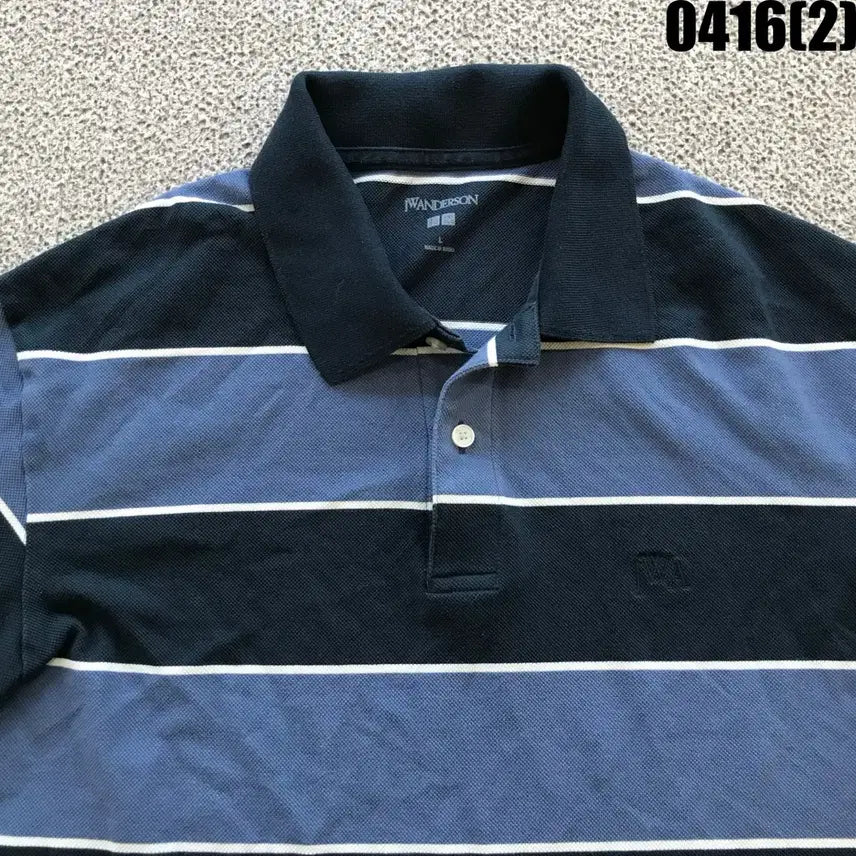 [SOLD OUT] 유니클로 스트라이프 반팔 폴로티 L