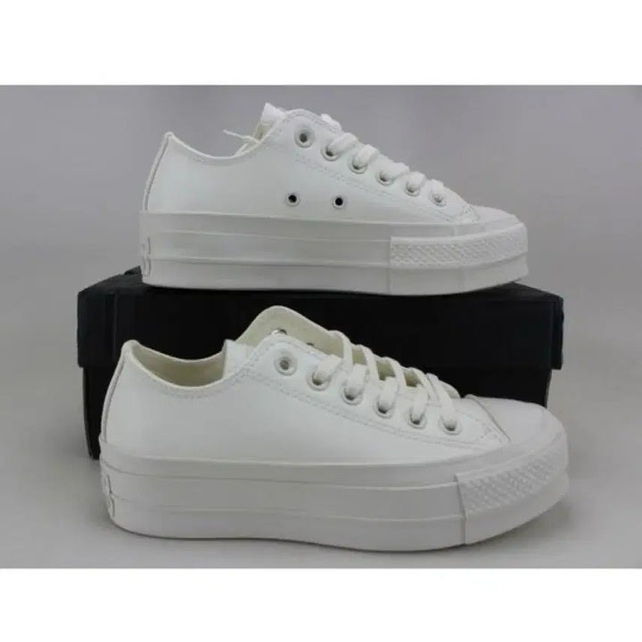 [BUNJANG] Converse Chuck Taylor All Star Lift OX White Sneakers / 컨버스 척테일러 올스타 리프트 OX 화이트