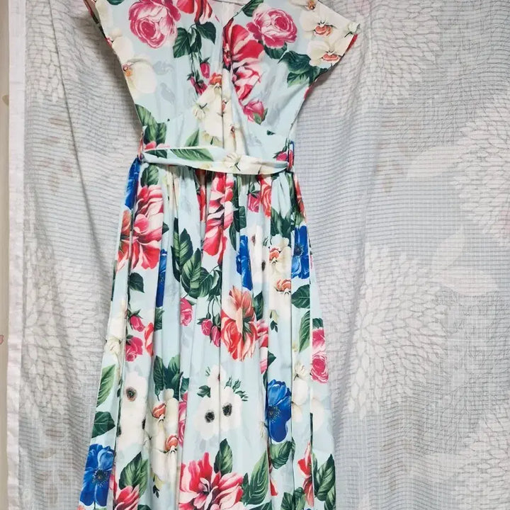 [BUNJANG] Floral Pattern Long Dress / 플라워 패턴  롱 원피스