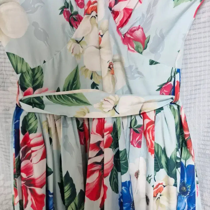 [BUNJANG] Floral Pattern Long Dress / 플라워 패턴  롱 원피스
