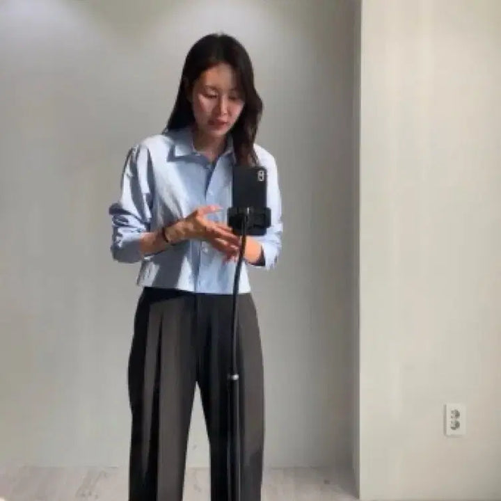 [SOLD OUT] 시에 sie 위시 크롭 코튼 셔츠 화이트