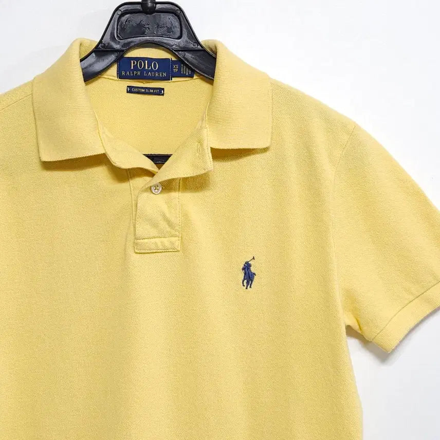 [BUNJANG] Polo Ralph Lauren PK Short Sleeve Polo Shirt / 폴로 랄프로렌 PK 반팔 카라티 옐로우 44~55 슬림핏