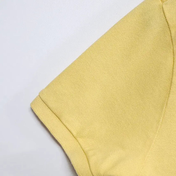 [BUNJANG] Polo Ralph Lauren PK Short Sleeve Polo Shirt / 폴로 랄프로렌 PK 반팔 카라티 옐로우 44~55 슬림핏