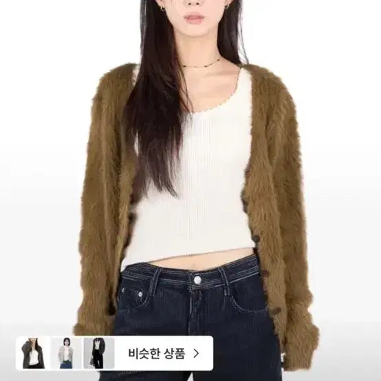[BUNJANG] Rit Kim Fur Cardigan / 릿킴 퍼 가디건