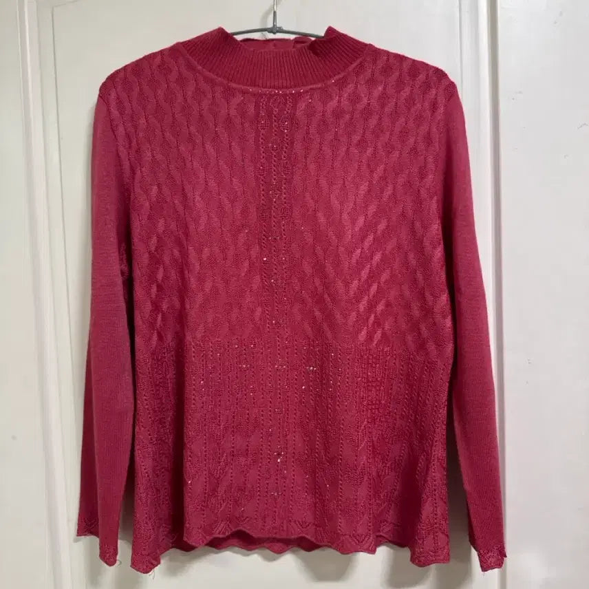 [BUNJANG] Pink Knit Turtleneck Sweater / 여성 니트 스웨터 핑크