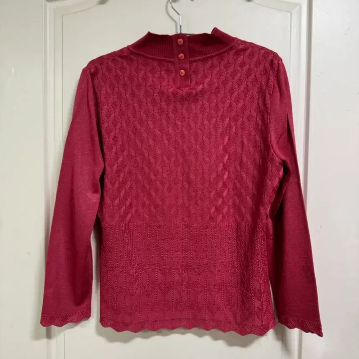 [BUNJANG] Pink Knit Turtleneck Sweater / 여성 니트 스웨터 핑크