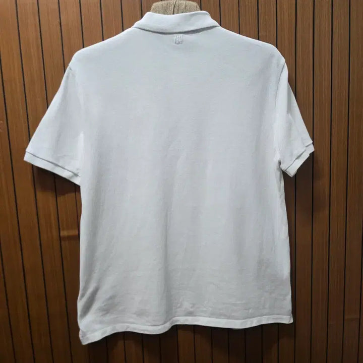 [BUNJANG] AMI Small Heart Logo White Polo Shirt XL / 아미 스몰 하트 로고 화이트 반팔 폴로티 XL