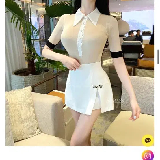 [BUNJANG] S Dress Mini Skirt - White / 에스드레스 미니 스커트 S 수입의류 급처
