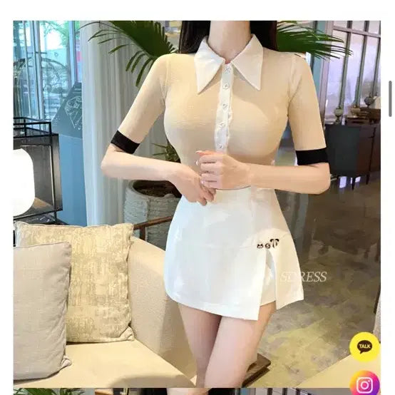 [BUNJANG] S Dress Mini Skirt - White / 에스드레스 미니 스커트 S 수입의류 급처