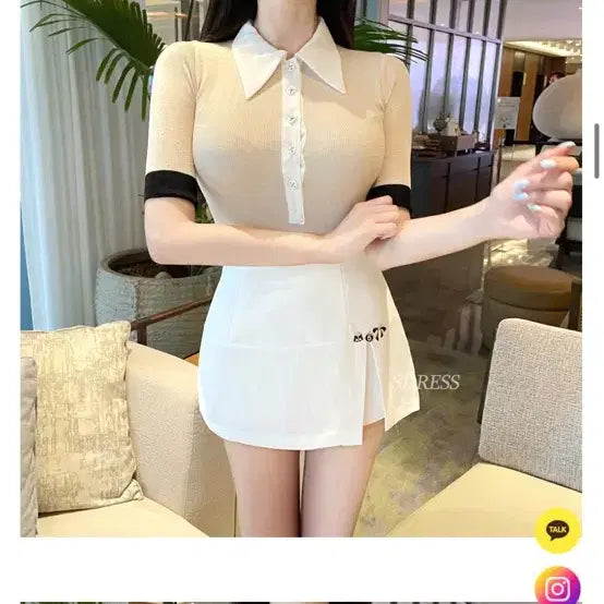 [BUNJANG] S Dress Mini Skirt - White / 에스드레스 미니 스커트 S 수입의류 급처